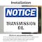 Signmission Transmission Oil, 7 in W x Rectangle, Vinyl Decal OS-2PACK-NS-D-57-L-18721 - alternate 2